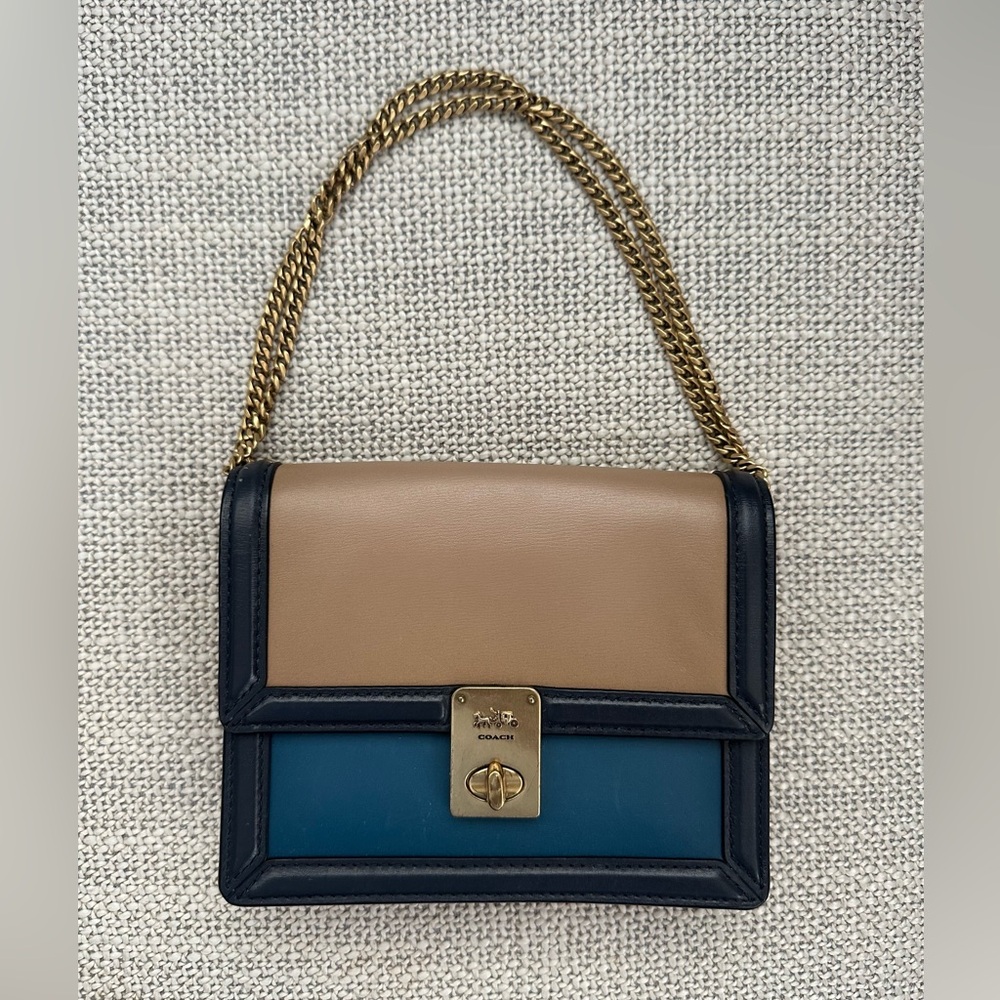 Coach Multi-Colored Mini Bag w/ Gold Chain